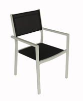 Chaise de patio de salle à manger en aluminium Commercial pour jardin hôtel restaurant chaise empilable