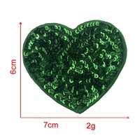 Perles Patch en tissu en forme de coeur Patch brodé Accessoires vestimentaires pour la Saint-Valentin