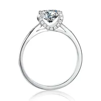 Bague en argent sterling 925 MuShan Jewelry avec moissanite couleur D VVS1, accessoires de mariage en argent sterling 925, accessoires diamant