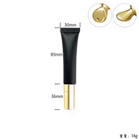 Vente en gros 15ML /20ML Tubes à presser pour brillant à lèvres Tube de lotion pour brillant à lèvres noir de marque privée emballage vide