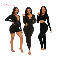 Ensembles pour femmes, taille plus, pyjama femme 2 pièces, pantalon à manches longues, vêtements de nuit sexy