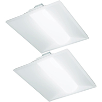 Panneau lumineux LED LEDFORA 2x2ft avec support de gradation, pour entrepôt, certifié ETL, IP65, blanc givré, module d'urgence pour le marché américain
