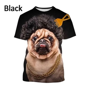 3D in động vật vui <span class=keywords><strong>Pug</strong></span> T-shirt ngắn tay áo giản dị cá tính mát mẻ T-Shirts cho nam giới trẻ em Vòng cổ TEE camiseta masculina - Product Image 5