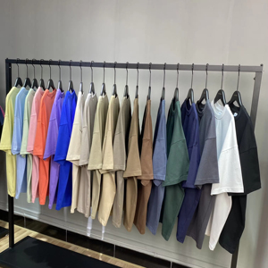 เสื้อยืดสตรีทแวร์คุณภาพสูงสั่งทำพิเศษ 230 GSM ผ้าฝ้าย 100% เสื้อยืดเรียบๆ แบบยูนิเซ็กซ์ สีขาว ทรงโอเวอร์ไซส์ เสื้อยืดลายกราฟิกสำหรับผู้ชาย - Product Image 1