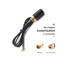 Antenne champignon omnidirectionnelle 4G LTE robuste, étanche, à profil bas de 42 mm avec fixation par vis, câble RG174, connecteur SMA mâle