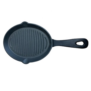 Non toxique moulé sous pression ustensiles de cuisine poêle à frire en fonte poêle à fajita avec base en bois - Product Image 2