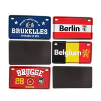 Faites votre propre aimant de réfrigérateur souvenir touristique personnalisé aimant de réfrigérateur en métal aimant de réfrigérateur de réfrigérateur cadeaux de pays de ville