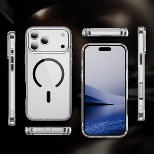 <span class=keywords><strong>Coque</strong></span> de téléphone ultra-fine de luxe en PC et TPU antichoc, ultra-résistante, magnétique et transparente pour iPhone 17 Pro Max - Product Image 4