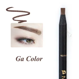 Crayon à sourcils imperméable et durable, fourniture de Microblading, outils de maquillage Permanent, maquillage naturel, crayon à sourcils pelable avec brosse