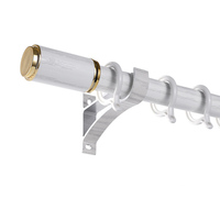 Tringles et rails à rideaux en aluminium, ensemble réglable, tuyau décoratif extensible, double tringle à rideaux pour hôtel, support