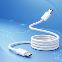 Câbles de données ronds certifiés sûrs, charge rapide 100W PD 5A, tressés en TPE, longueur 3m (10ft), anti-traction, conducteur en cuivre pur Type C