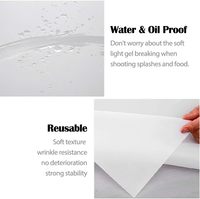 Kit de 6 feuilles de film de diffusion en polyester 40x50cm (15,7x19,6 pouces) – Rouleau diffuseur de gel pour éclairage photo et électronique grand public