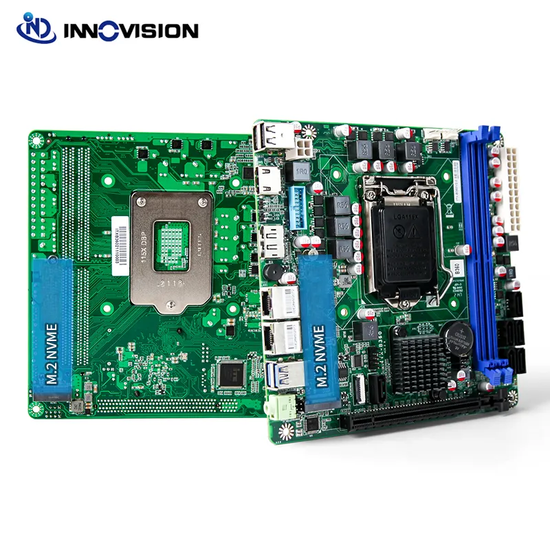 NAS Motherboard Asli Baru 6SATA3.0 Papan Industri ITX Mini 9th I3 I5 I7 1151 dengan 2 Slot Nvme