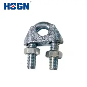 HOGN Hot Dip Galvanized Steel Stay Wire Clamps JK Guy Clip Wire Rope Clips Overhead Power Line Accessories Malleable Iron