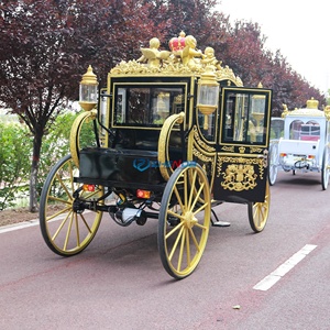 Carruaje Eléctrico Negro para Bodas, Carruaje Real de Cuatro Ruedas, Personalizado para Turismo, Transporte Especial en Venta - Product Image 5