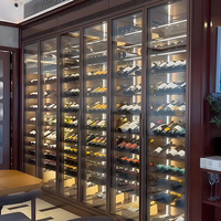 Réfrigérateur à vin de luxe sur mesure de grande taille, cave à vin personnalisée en acier inoxydable