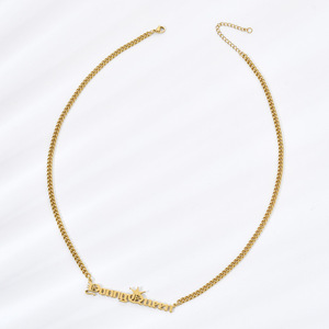New arrivals Crown young Queen King Stainless steel letter necklace hip hop pendant <strong>jewelry</strong> - Product Image 6
