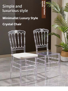 Sedie per Banchetti dal Design Moderno, Sedie Smontabili per Sale <span class=keywords><strong>Eventi</strong></span>, Sedie Trasparenti in Cristallo per Matrimoni e Feste - Product Image 5