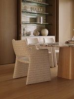 Chaise de salle à manger moderne minimaliste de luxe léger avec housse et accoudoirs en tissu coton et lin pour la maison, l'hôtel et le restaurant