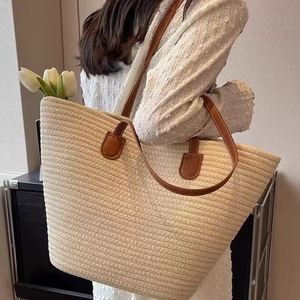 Sac à main tendance pour femme en paille tressée, sac de plage décontracté, sac à bandoulière fait main, sacs d'été naturels – Grande Vente - Product Image 3
