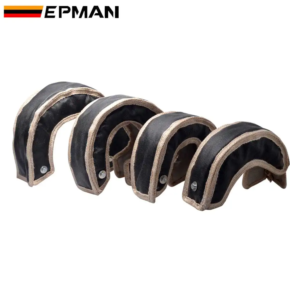 EPMAN T3 T4 T6 T25 T28 Turbo Cover Blanket Turbocharger Heat Shield Cover Wrap With Fastener Springs EP-TBB