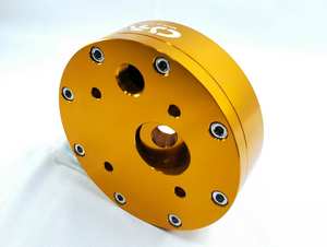 CSRK KAO DIO Ensemble de refroidissement de tête de moteur en acier inoxydable professionnel orange avec logo de course moto, personnalisable - Product Image 3