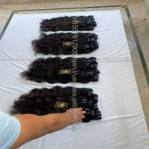 Mèches brésiliennes naturelles de vison, cheveux humains, vierges, lisses, ondulées, noires, de haute qualité - Product Image 1