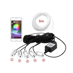 Iluminación Ambiental para Interiores de Automóviles, Tira LED Flexible, Tubo de Luz Fría <span class=keywords><strong>EL</strong></span> con USB, Decoración para Automóviles, Lámpara Ambiental - Product Image 1