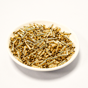 Fiche banane plaquée or Test de licou Connecteur à broche métallique Sonde métallique fixe Ecrous de fixation filetés - Product Image 1