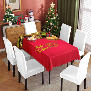 Cross-Border New giáng sinh Khăn trải bàn không thấm nước và dầu-proof lễ hội trang trí in <span class=keywords><strong>Polyester</strong></span> cà phê bảng vải - Product Image 4