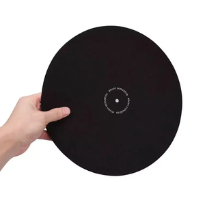 Custom Printed 12 Inch Black <strong>Turntable</strong> Anti <strong>slip</strong> Felt Slipmat Felt <strong>Turntable</strong> <strong>Mats</strong> - Product Image 1