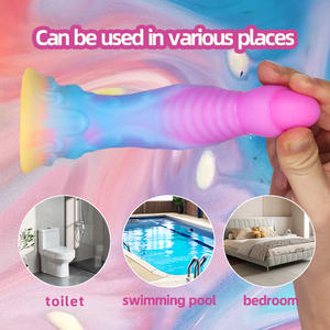 Erkekler için parlayan yumuşak silikon yapay penis seks oyuncak kadın Juguetes Male ales erkek kullanımı için Anal masaj tabancası özelliği - Product Image 2