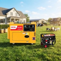 Generator Diesel Senyap 5-9kW dengan AVR, Starter Elektrik, Portabel 220V/380V, Kebisingan 75dB, Cadangan Daya Rumah, Penggunaan di Pertanian dan Jaringan Listrik