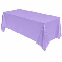 Nappe rectangulaire unie violette lavande, imperméable, jetable en PEVA, pour fête, thé ou baby shower