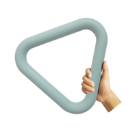 Logo personnalisé 7LB Triangle Silicone Yoga Pilates Anneaux lestés Haltère Portable Gym Fitness Barre de poids de la main