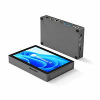 Mini PC Intel N95 con Pantalla Táctil de 7 Pulgadas F9B, Doble LAN 2.5G, Windows 11, Computadora Industrial Portátil con Batería de 5000mAh