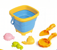 Ensemble de jouets de plage pour enfants RTS, seau en plastique et silicone, outils pour le sable et l'eau, jouets d'été en plein air, vente en gros
