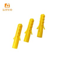 Cheville à expansion en plastique jaune M8 haute résistance, type poisson, en nylon, à tête fraisée, avec finition TiCN, 76 mm