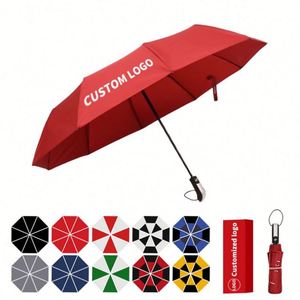 UV Foldable Custom <b>Smart</b> Luxury Automatic Folding Windproof Umbrella with Solar Lights - Product Image 5
