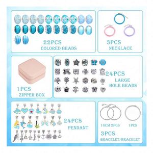 Women's Trendy <b>Beaded</b> Bracelet Set Custom Name Stainless Steel Birthstone Charms Double-Layer Jewelry Box Jewelry Making Toys - Product Image 5