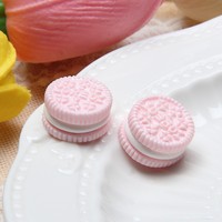 Decorazioni in Resina a Forma di Biscotti Dipinti Colorati, Cabochon con Retro Piatto, Figurine in Pietra, Applicazioni per Fai da Te, Natale, Matrimoni, Scrapbooking e Artigianato