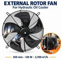 Ventilateur axial haute performance à refroidissement rapide de 350 mm avec rotor externe pour refroidisseur d'huile hydraulique