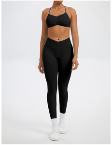 Conjuntos Deportivos de Yoga de 4 Piezas con Compresión Sin Costuras, Top de Manga Larga Ajustado, <span class=keywords><strong>Ropa</strong></span> Deportiva para <span class=keywords><strong>Mujer</strong></span> para Correr al Aire Libre - Product Image 4