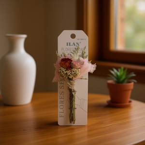 Bouquet de fleurs séchées ILAN, environ 15 cm, arrangement décoratif - Product Image 2