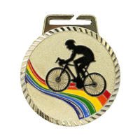 Médaille de course de marathon personnalisée en usine médaille de sport en bronze argent or vierge avec ruban de sublimation pour trophées médailles et plaques