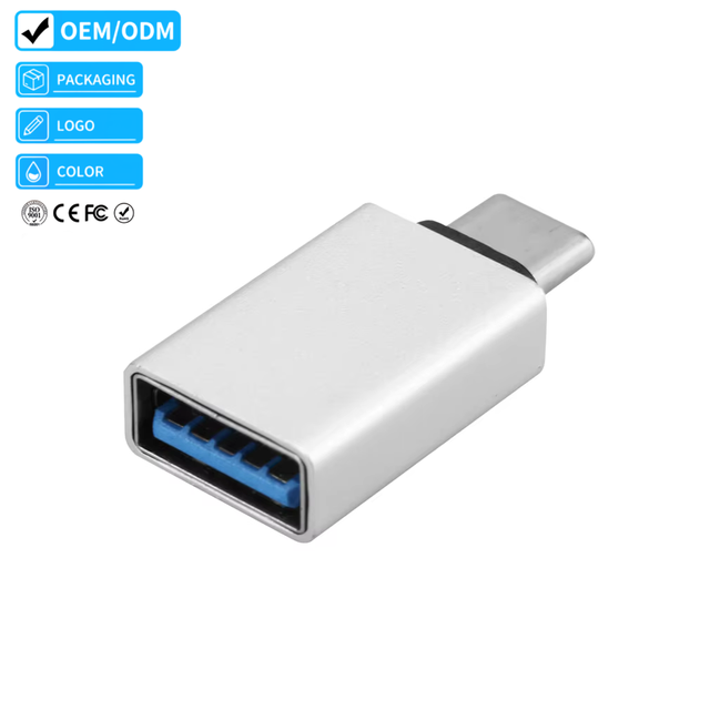 Justlink USB C to USB 3.0 OTG Adapter Aluminum Alloy Gold Plated Male to Female Data Converter for Laptop Phone Tablet