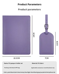 Ensemble de boîtes cadeaux pour étiquettes de bagages multicolores, porte-billets d'avion et porte-cartes d'identité haut de gamme, pendentif anti-perte pour voyage - Product Image 3