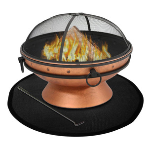 39 Inch Round Fireproof Grill <b>Mat</b> Fiberglass Heat Resistant Outdoor BBQ <b>Fire</b> Pit Pad - Product Image 4