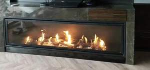 <span class=keywords><strong>Camino</strong></span> <span class=keywords><strong>a</strong></span> <span class=keywords><strong>Gas</strong></span> Moderno da Interno con Vetro Temperato su Un Lato, Grande <span class=keywords><strong>Inserto</strong></span> in Acciaio Inox con Telecomando, Garanzia 1 Anno, per Appartamenti e Camere da Letto - Product Image 3