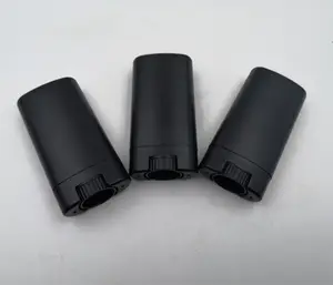 Matte black plastic ovale 5ml 5g 15ml 15g Lippenbalsem Lege Container Buizen